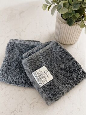 Charisma Dark Gray Plush Hand Towel